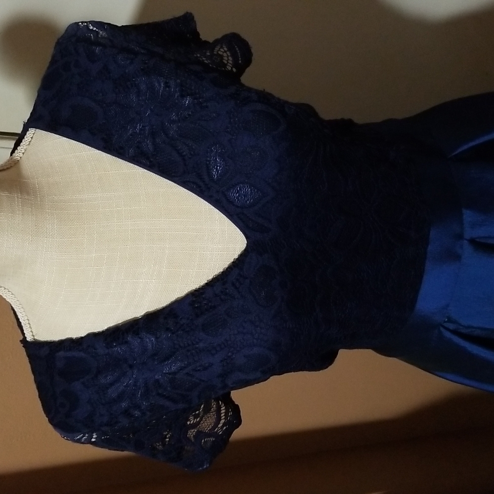 Vintage. BLUE S prom dress. Large - Picture 5 of 8